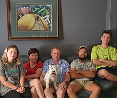 The Smit famiy with their new dog
